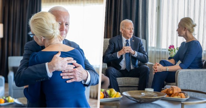 Americký prezident Joe Biden se setkal s Julií Navalnou a její dcerou (22.2.2024)