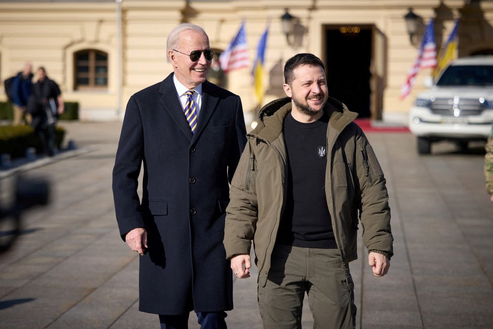 Americký prezident Joe Biden na návštěvě Kyjeva (20. 2. 2023)     