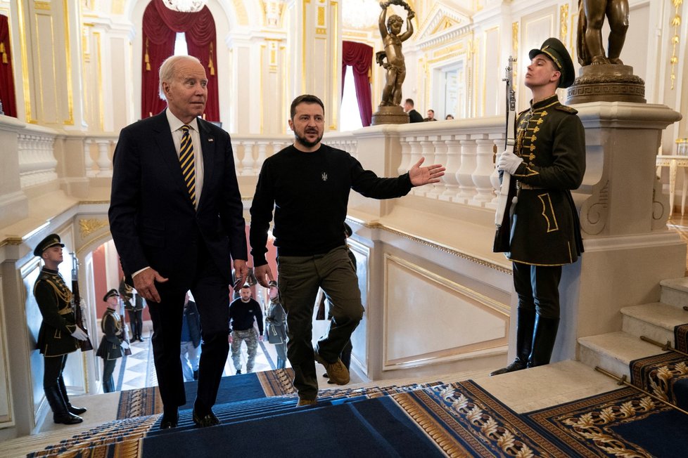 Americký prezident Joe Biden na návštěvě Kyjeva (20. 2. 2023)