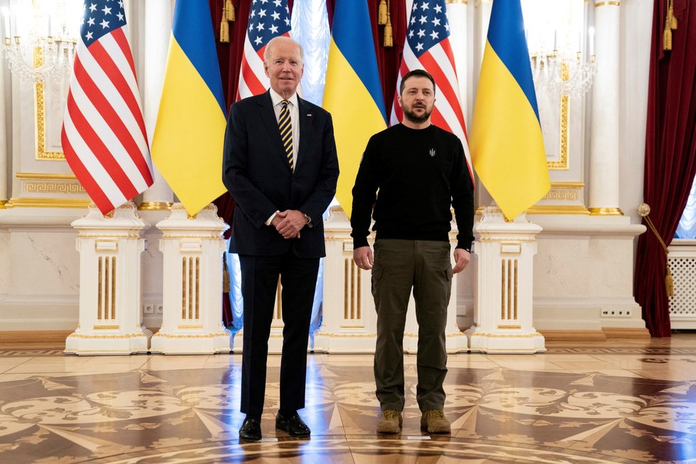 Americký prezident Joe Biden na návštěvě Kyjeva (20. 2. 2023)