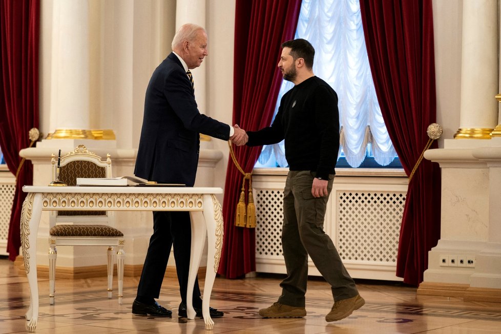 Americký prezident Joe Biden na návštěvě Kyjeva (20. 2. 2023)