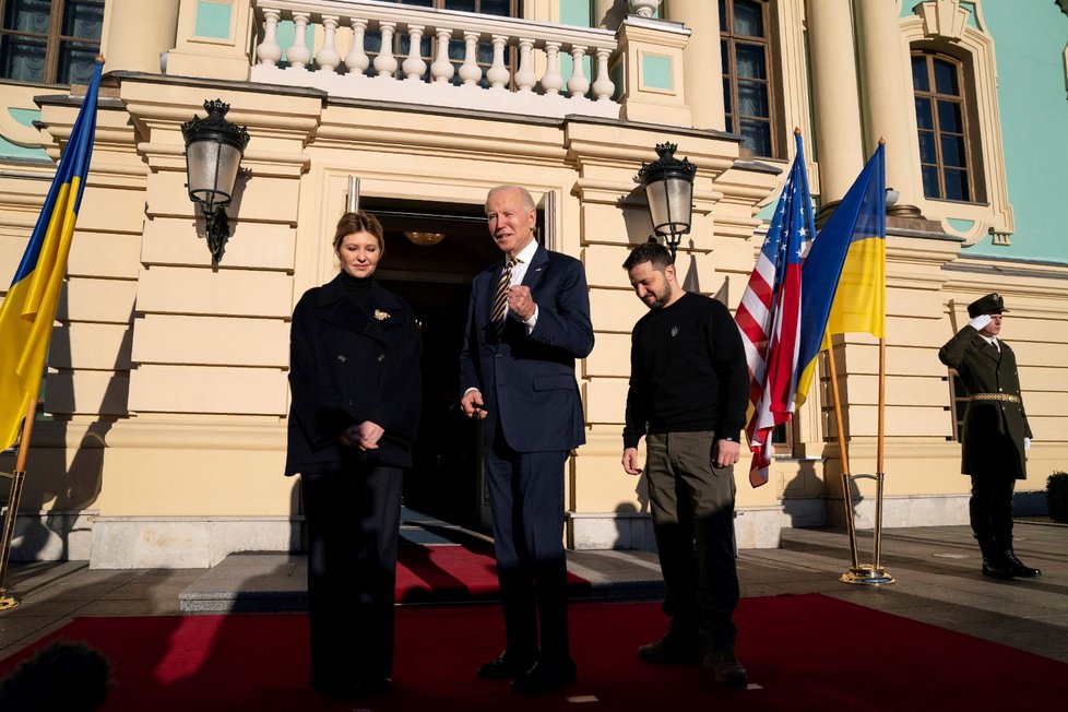 Americký prezident Joe Biden na návštěvě Kyjeva (20.2.2023)