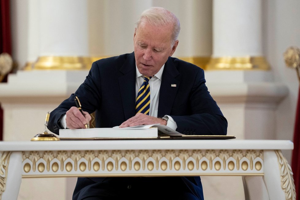 Americký prezident Joe Biden na návštěvě Kyjeva (20.2.2023)