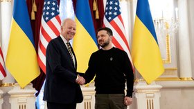 Americký prezident Joe Biden na návštěvě Kyjeva (20. 2. 2023)