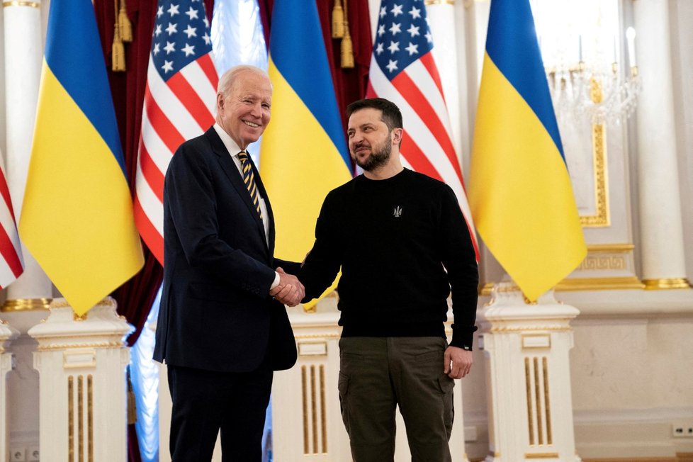 Americký prezident Joe Biden na návštěvě Kyjeva (20. 2. 2023)