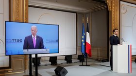 Americký prezident Joe Biden se zúčastnil Mnichovské bezpečnostní konference na dálku z Bílého domu (19. 2. 2021).