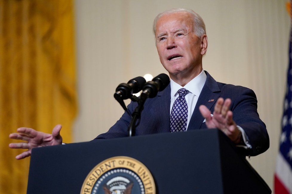 Americký prezident Joe Biden se zúčastnil Mnichovské bezpečnostní konference na dálku z Bílého domu (19. 2. 2021).