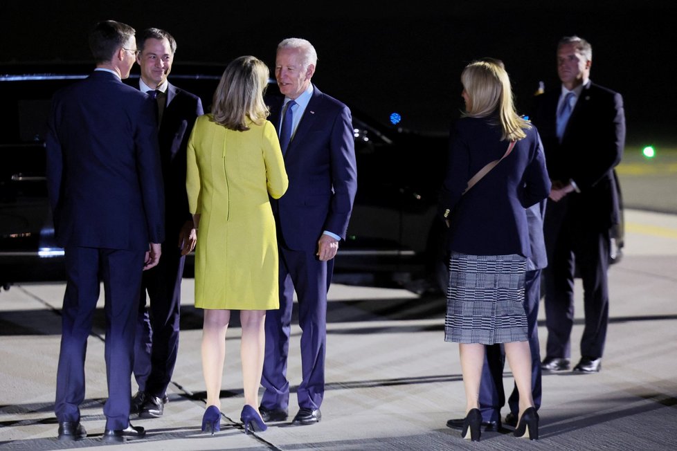 Americký prezident Joe Biden dorazil do Bruselu na summit NATO. (23.3.2022)