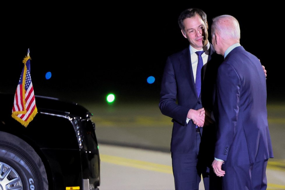 Americký prezident Joe Biden dorazil do Bruselu na summit NATO. (23.3.2022)