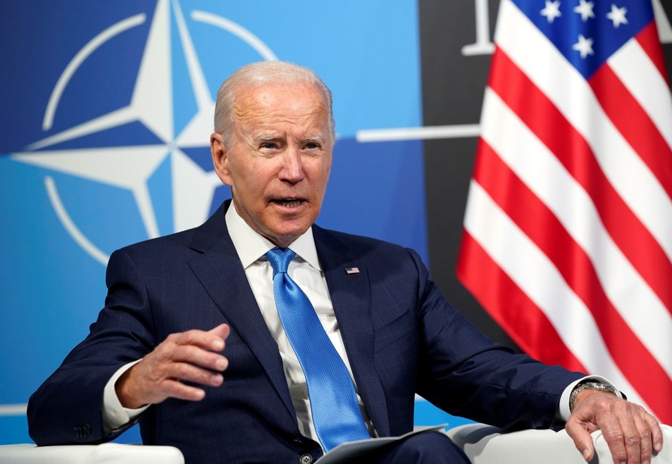 Americký prezident Joe Biden na summitu NATO (29.6.2022)