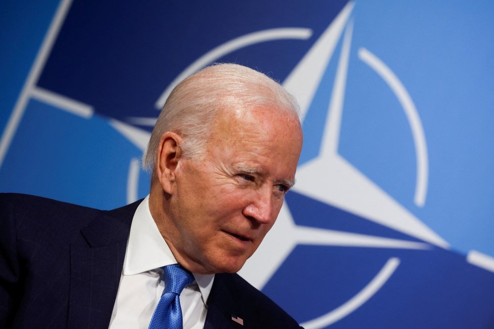 Americký prezident Joe Biden na summitu NATO (29.6.2022)