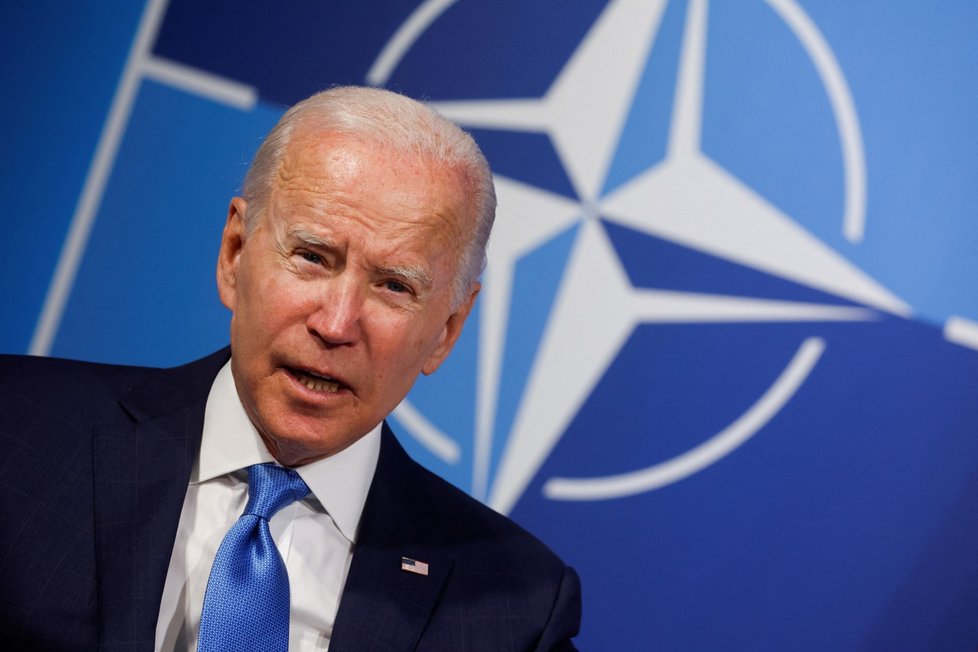 Americký prezident Joe Biden na summitu NATO (29.6.2022)