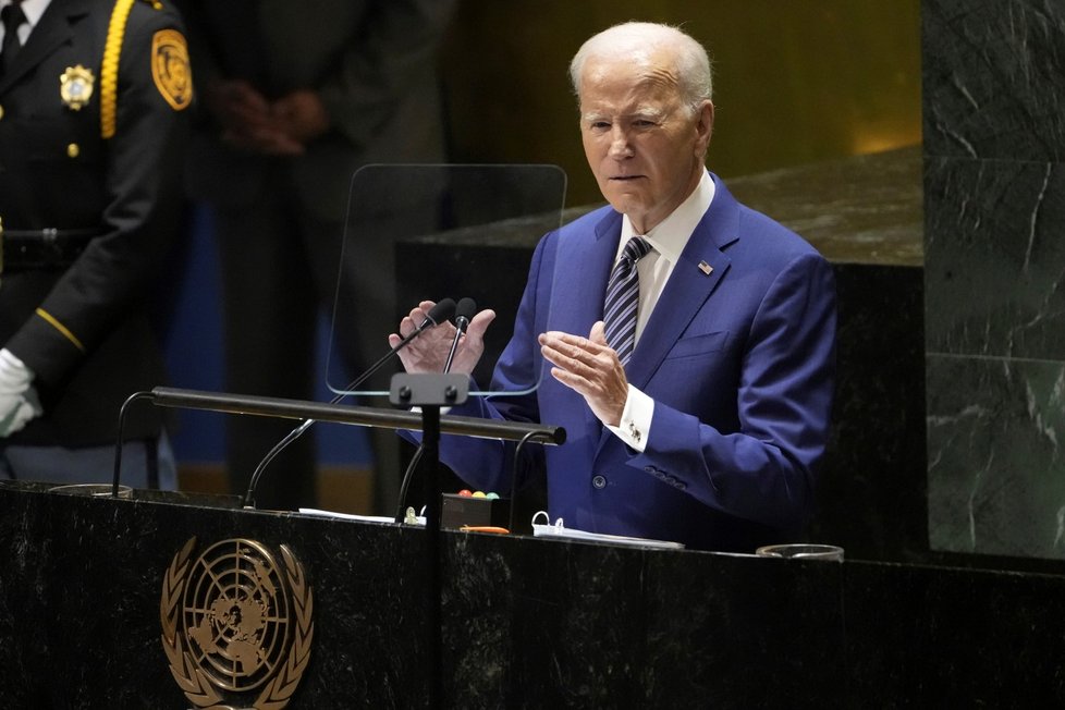Americký prezident Joe Biden ve Valném shromáždění OSN (19.9.2023)