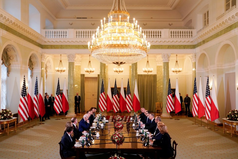 Americký prezident Joe Biden v Polsku (21. 2. 2023)