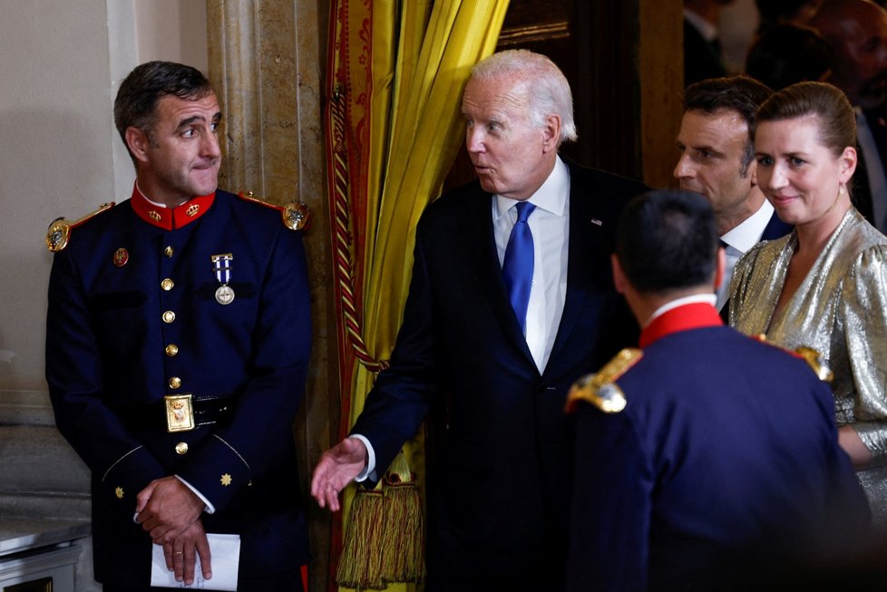 Americký prezident Joe Biden na galavečeru summitu NATO (28.6.2022)