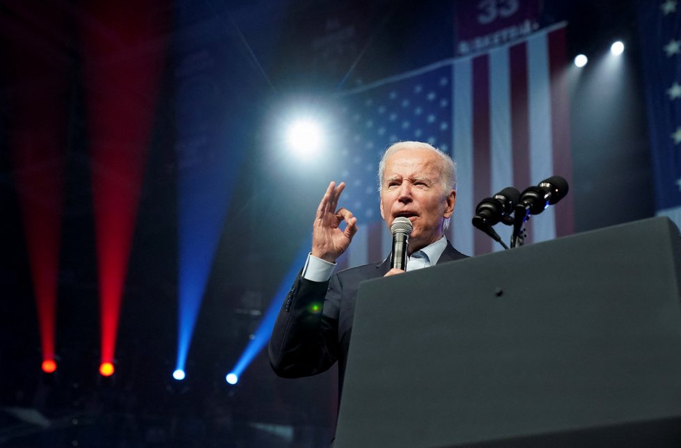Prezident USA Biden na mítinku v Pensylvánii (6.11.2022)