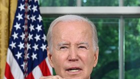 Prezident USA Joe Biden při projevu z oválné pracovny Bílého domu k dohodě o dluhovém stropu (2.6.2023)