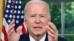 Prezident USA Joe Biden při projevu z oválné pracovny Bílého domu k dohodě o dluhovém stropu (2.6.2023)