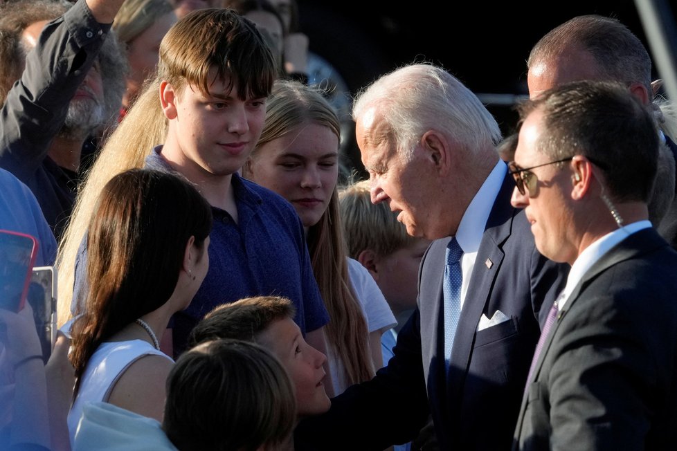 Prezident USA Joe Biden dorazil na summit NATO do Vilniusu (10.7.2023).