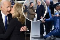 Bidenovy trampoty: Zakopnutí a pády, milost synovi, „šílený h*jzl“ Putin i rakety Ukrajině