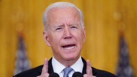 Joe Biden během projevu o situaci v Afghánistánu