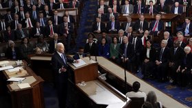 Prezident USA Joe Biden přednesl v Kongresu projev o stau unie (7.3.2024)