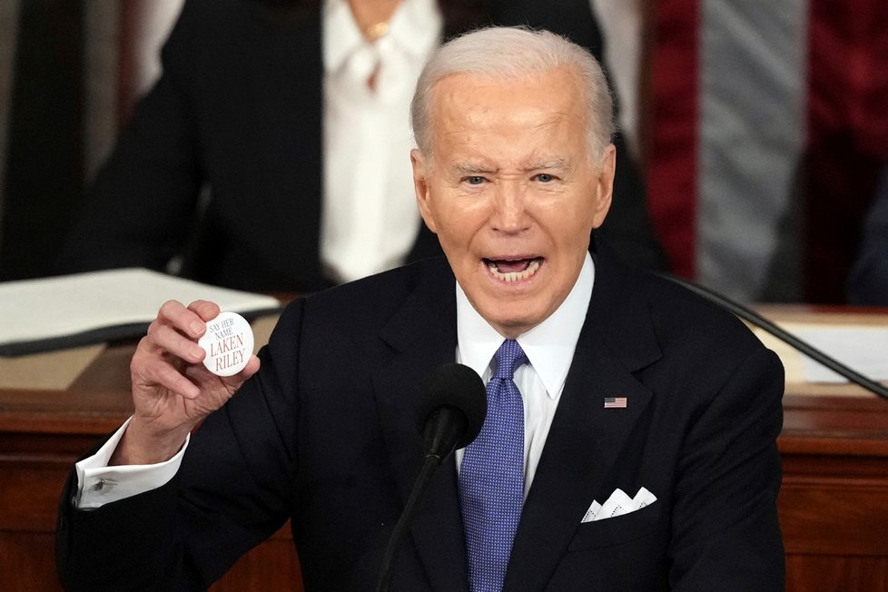 Prezident USA Joe Biden přednesl v Kongresu projev o stau unie (7.3.2024)