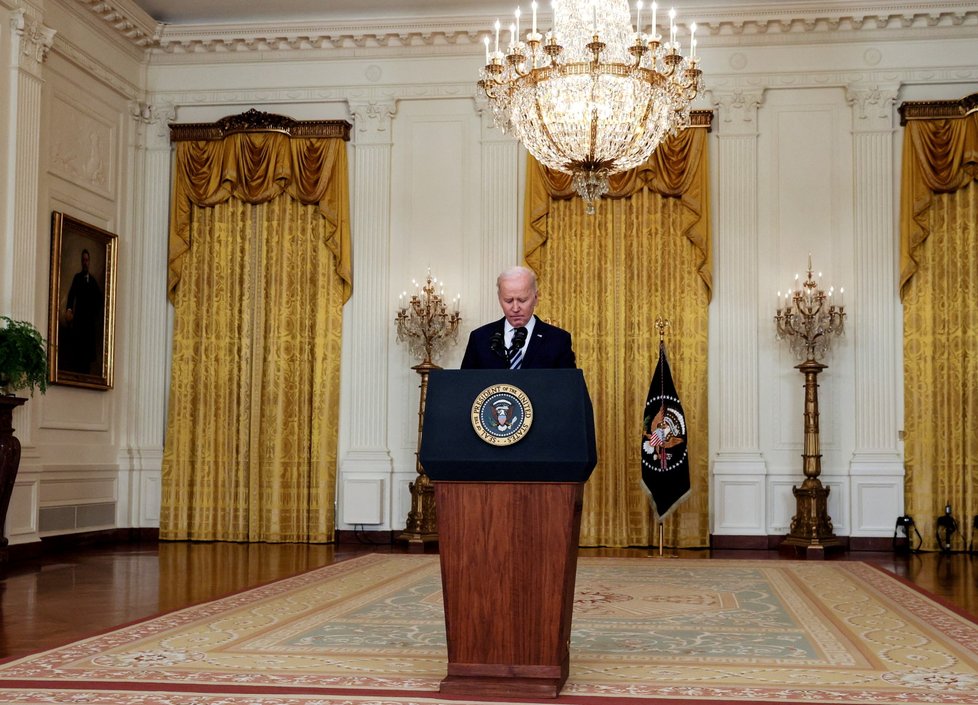 Tisková konference amerického prezidenta Joe Bidena k situaci na Ukrajině (24.2.2022)