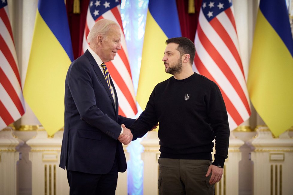 Americký prezident Joe Biden na návštěvě Kyjeva (20. 2. 2023)