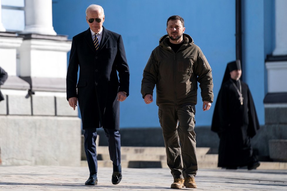 Americký prezident Joe Biden na návštěvě Kyjeva (20. 2. 2023)