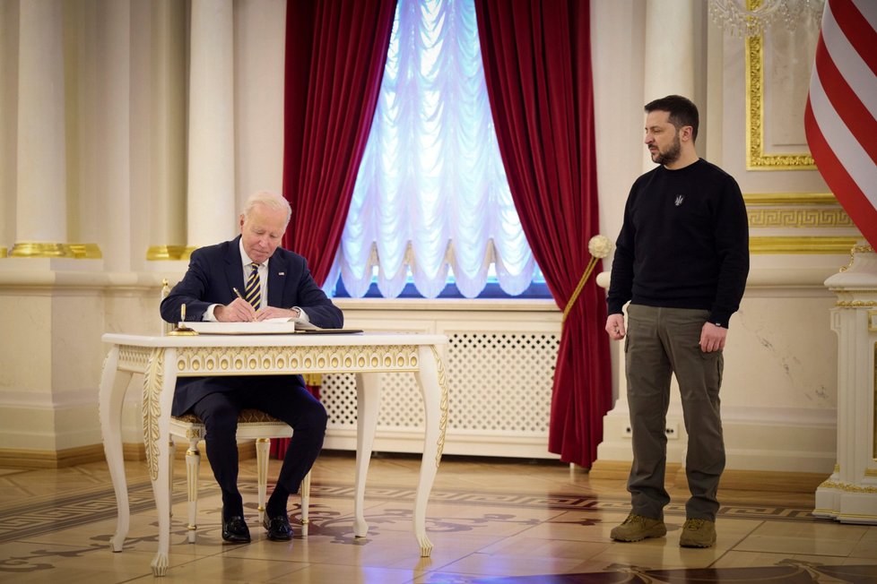 Americký prezident Joe Biden na návštěvě Kyjeva (20. 2. 2023)