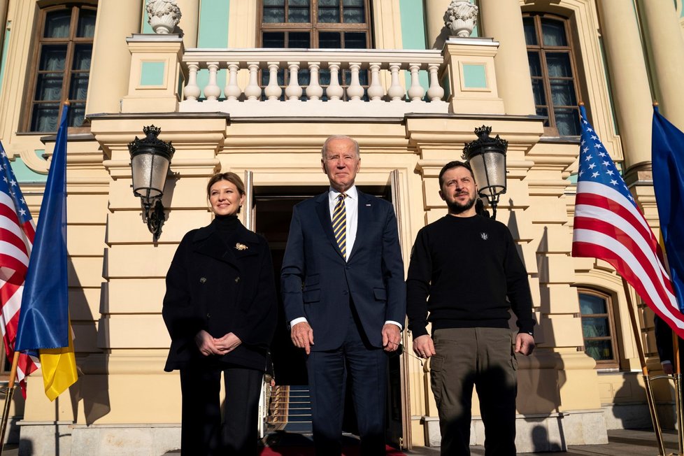 Americký prezident Joe Biden na návštěvě Kyjeva (20.2.2023)