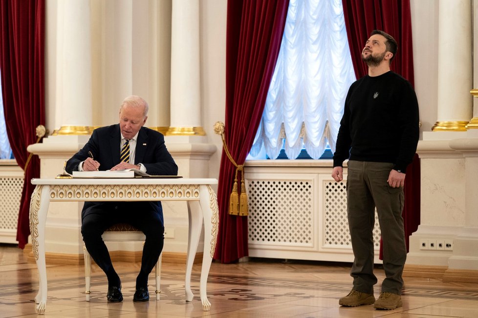 Americký prezident Joe Biden na návštěvě Kyjeva (20. 2. 2023)