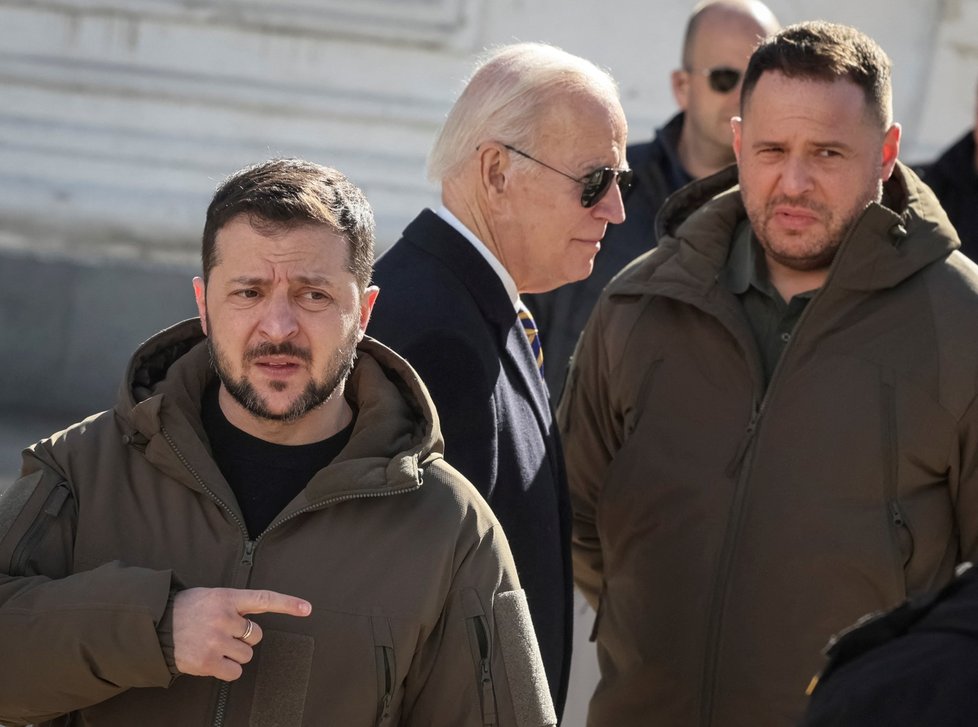 Americký prezident Joe Biden na návštěvě Kyjeva (20.2.2023)