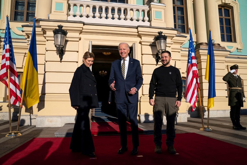 Americký prezident Joe Biden na návštěvě Kyjeva (20. 2. 2023)