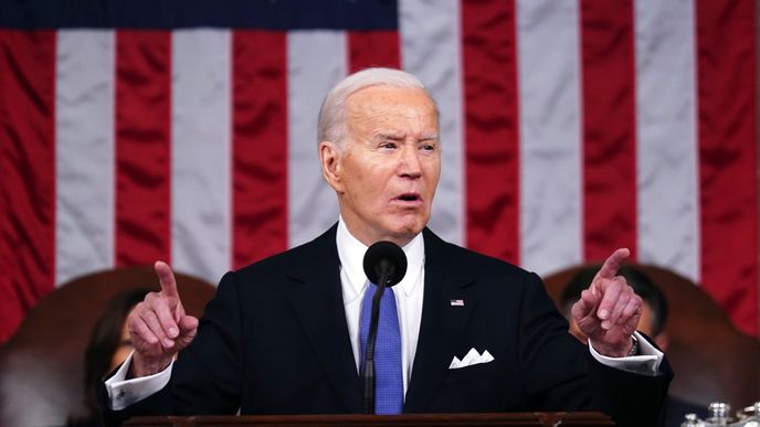 Americký prezident Joe Biden pronáší poselství o stavu Unie