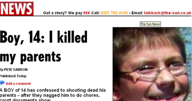 John Caudle (14) z amerického Colorada zabil svoje rodiče, aby nemusel doma uklízet!