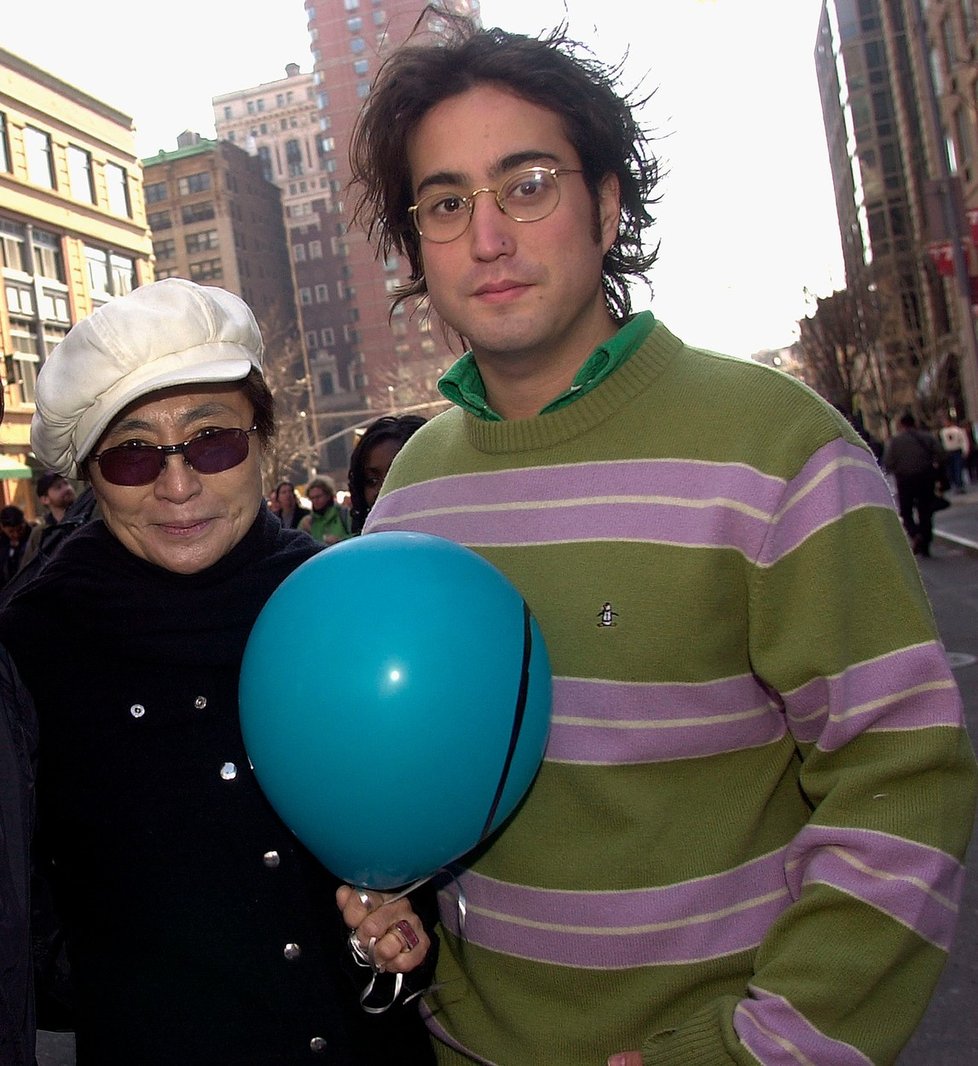 Yoko Ono se synem Seanem Lennonem.