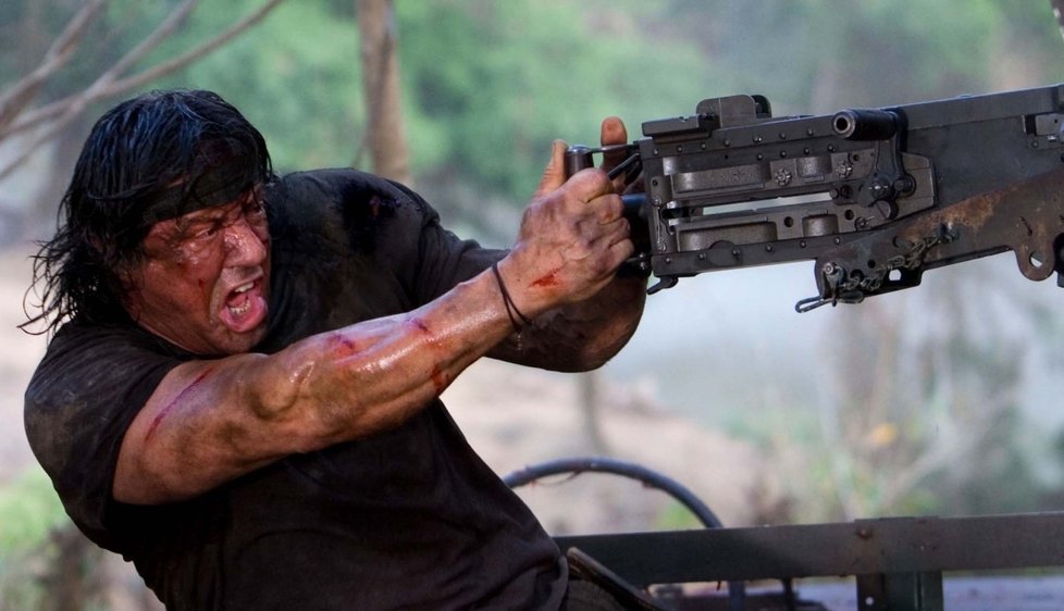 Sylvester Stallone ve snímku Rambo: Do pekla a zpět