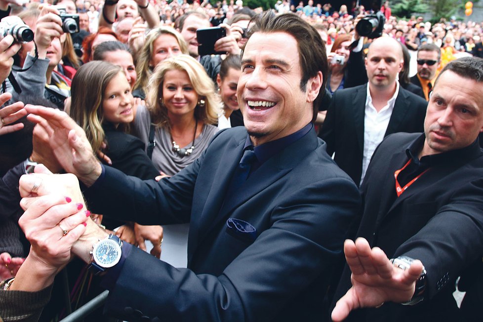 John Travolta na festivalu v Karlových Varech.