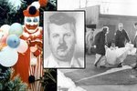 Sériový vrah John Wayne Gacy, kerý se převlékal za klauna, zavraždil třiatřicet chlapců.