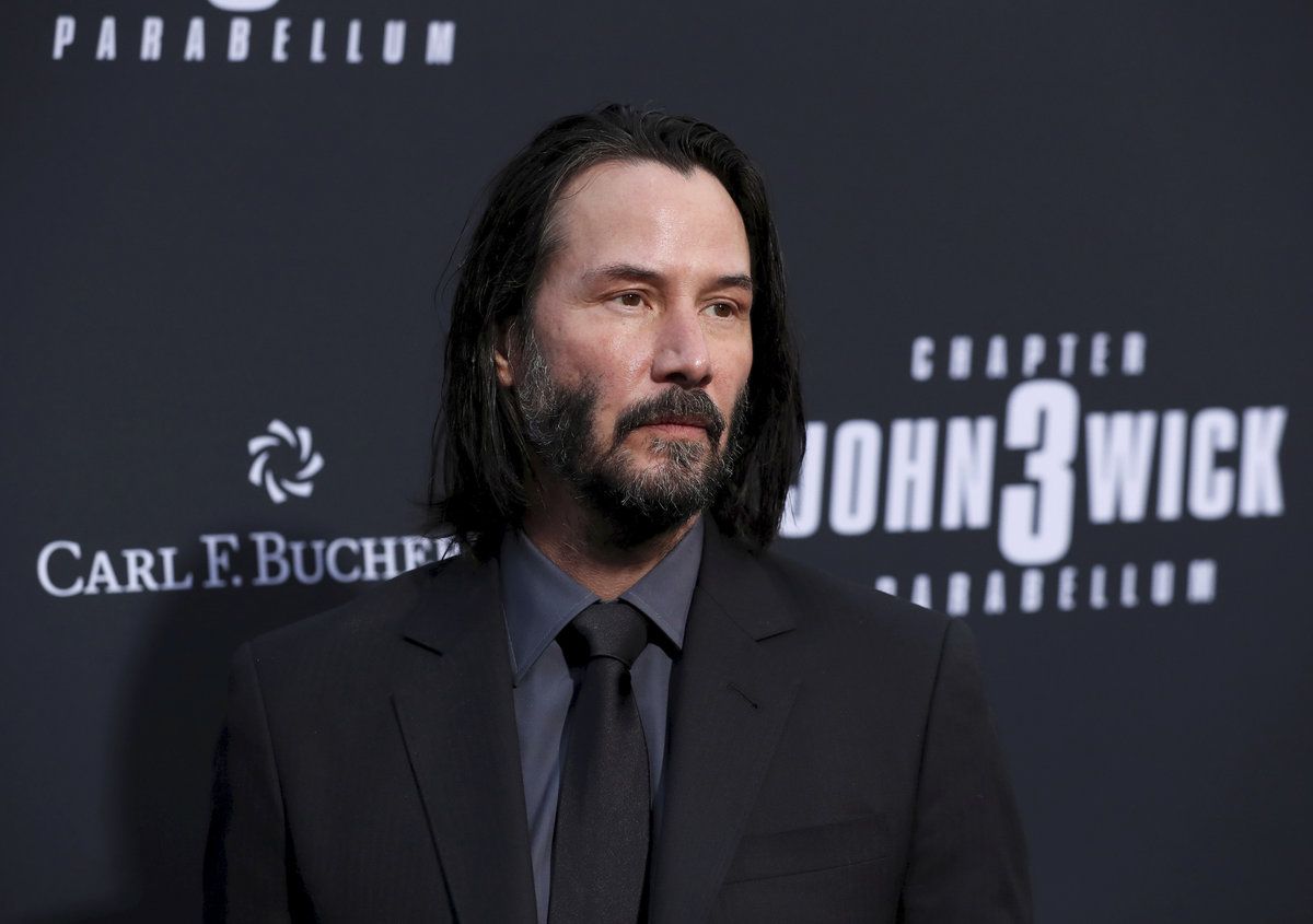 Keanu Reeves na premiéře snímku John Wick 3 v Los Angeles.