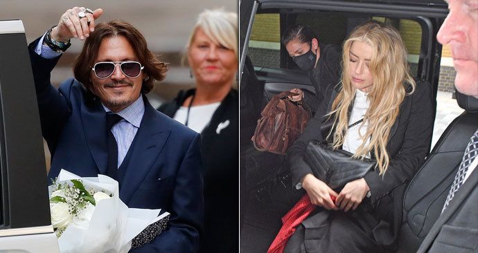 Soud roku? Vysmátý Johnny Depp a jeho strhaná »ex« perou špinavé prádlo!