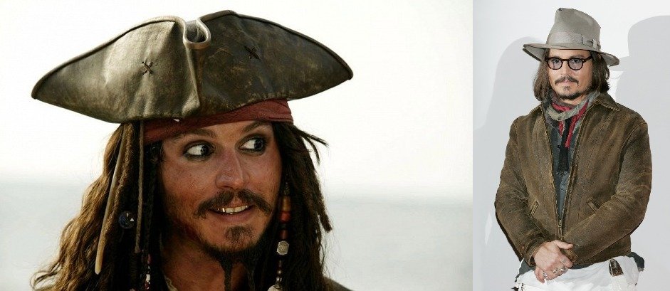 Spíše roztomilého piráta než těžkého zloducha si zahrál Johnny Depp v řadě filmů Piráti z Karibiku. Každopádně těžko se mu upře, že je sexy, ať už sám za sebe nebo jako Jack Sparrow.