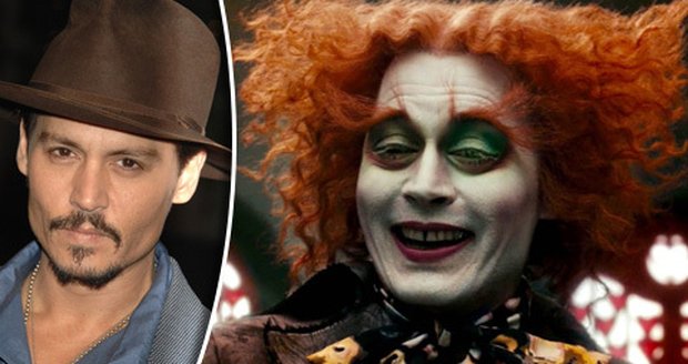 Johnny Depp v roli Kloboučníka z filmu Alenka v říši divů