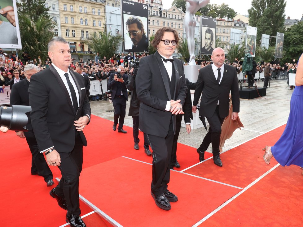 Johnny Depp na zakončení festivalu v Karlových Varech