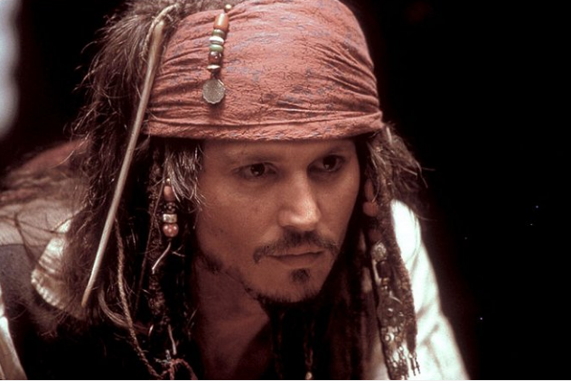 Johnny Depp jako Jack Sparrow v Pirátech z Karibiku
