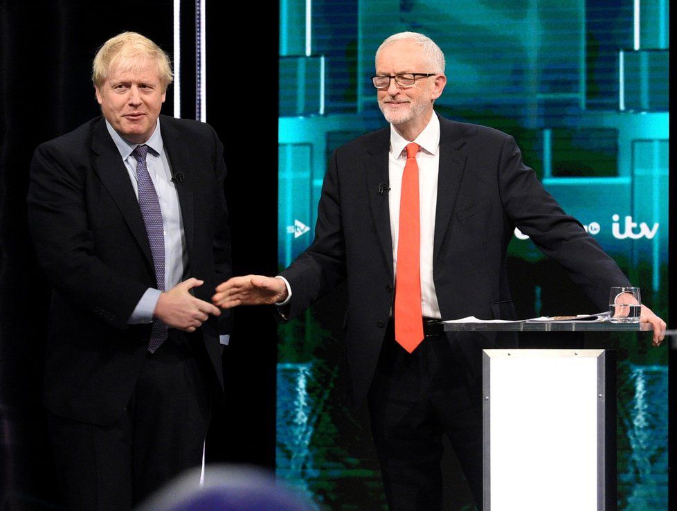 Corbyn v debatě s Borisem Johnsonem