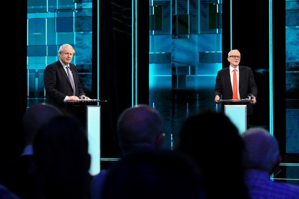 Corbyn v debatě s Borisem Johnsonem