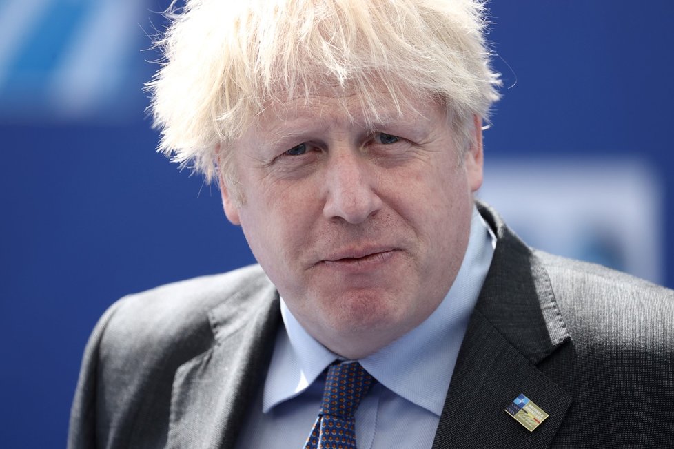 Britský preimér Boris Johnson na summitu NATO v Bruselu (14. 6. 2021)